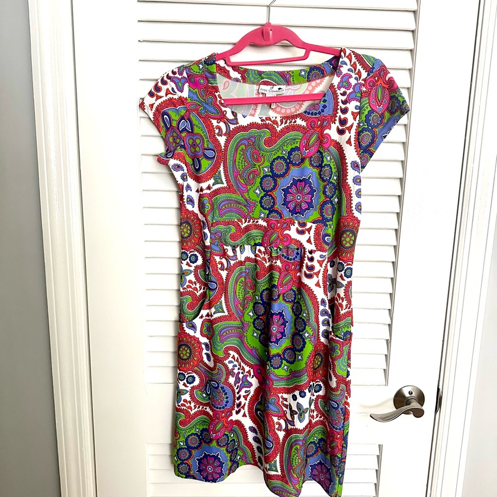 Jude Connally Joelle Sheath Paisley Dress SZ Sm